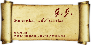 Gerendai Jácinta névjegykártya